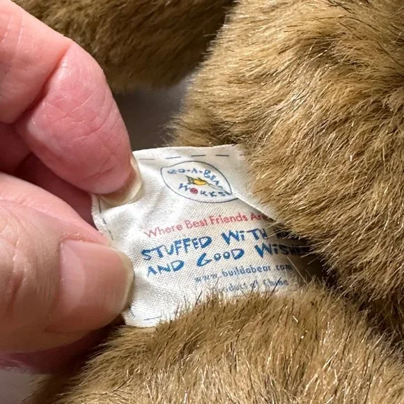 Build A Bear Retired Bearemy Plush Stuffed Animal Faux Leather Paw 15" - Picture 5 of 9